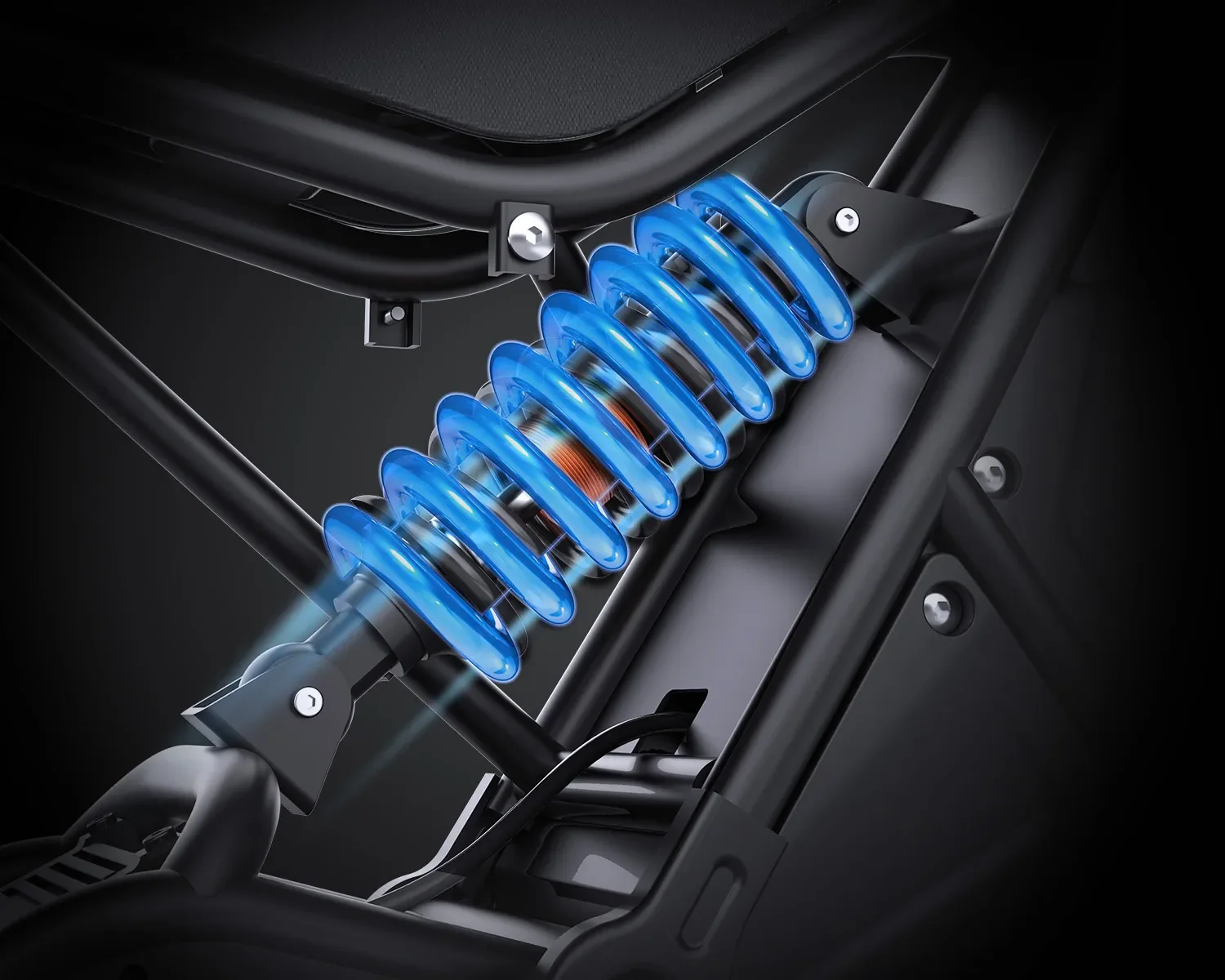 Supplier illustration of the rear shock absorber